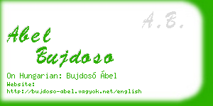 abel bujdoso business card